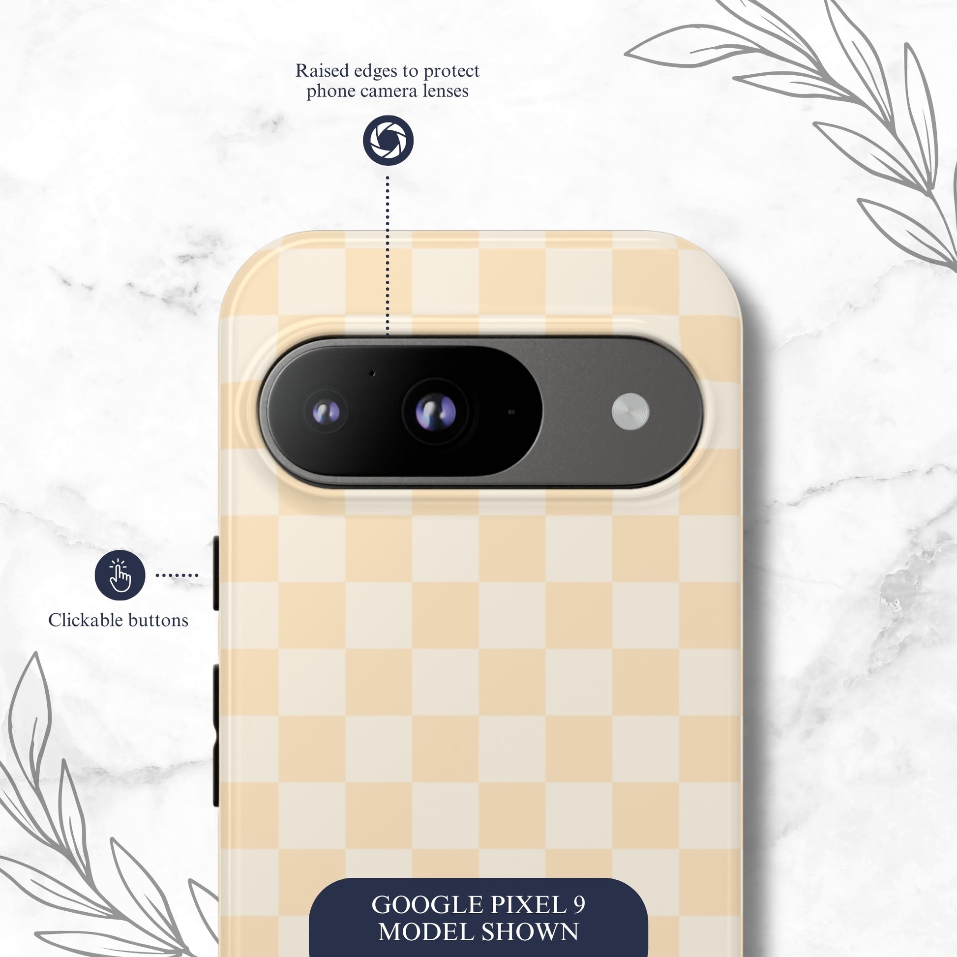 Tan Check - Google Pixel Case Phone Case-aesthetic phone case-shockproof phone case-cute phone case-designer phone case-elegant phone case-luxury phone case-phone accessories-fashion accessory