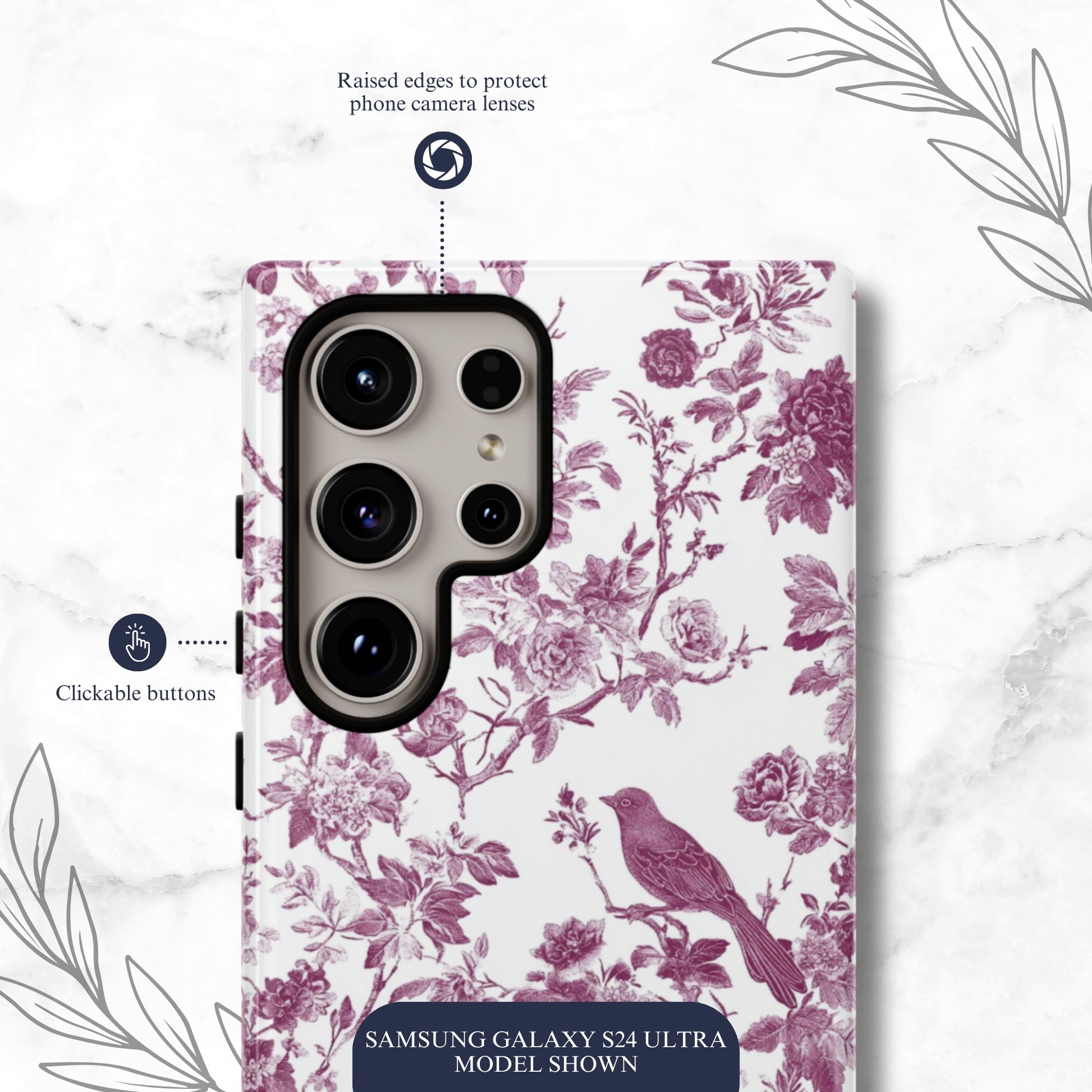 Mauve Toile - Samsung Galaxy Case Phone Case-aesthetic phone case-shockproof phone case-cute phone case-designer phone case-elegant phone case-luxury phone case-phone accessories-fashion accessory