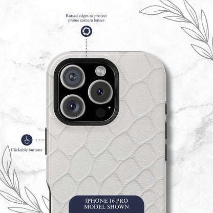 White Serpent - Magsafe iPhone Case Phone Case-aesthetic phone case-shockproof phone case-cute phone case-designer phone case-elegant phone case-luxury phone case-phone accessories-fashion accessory