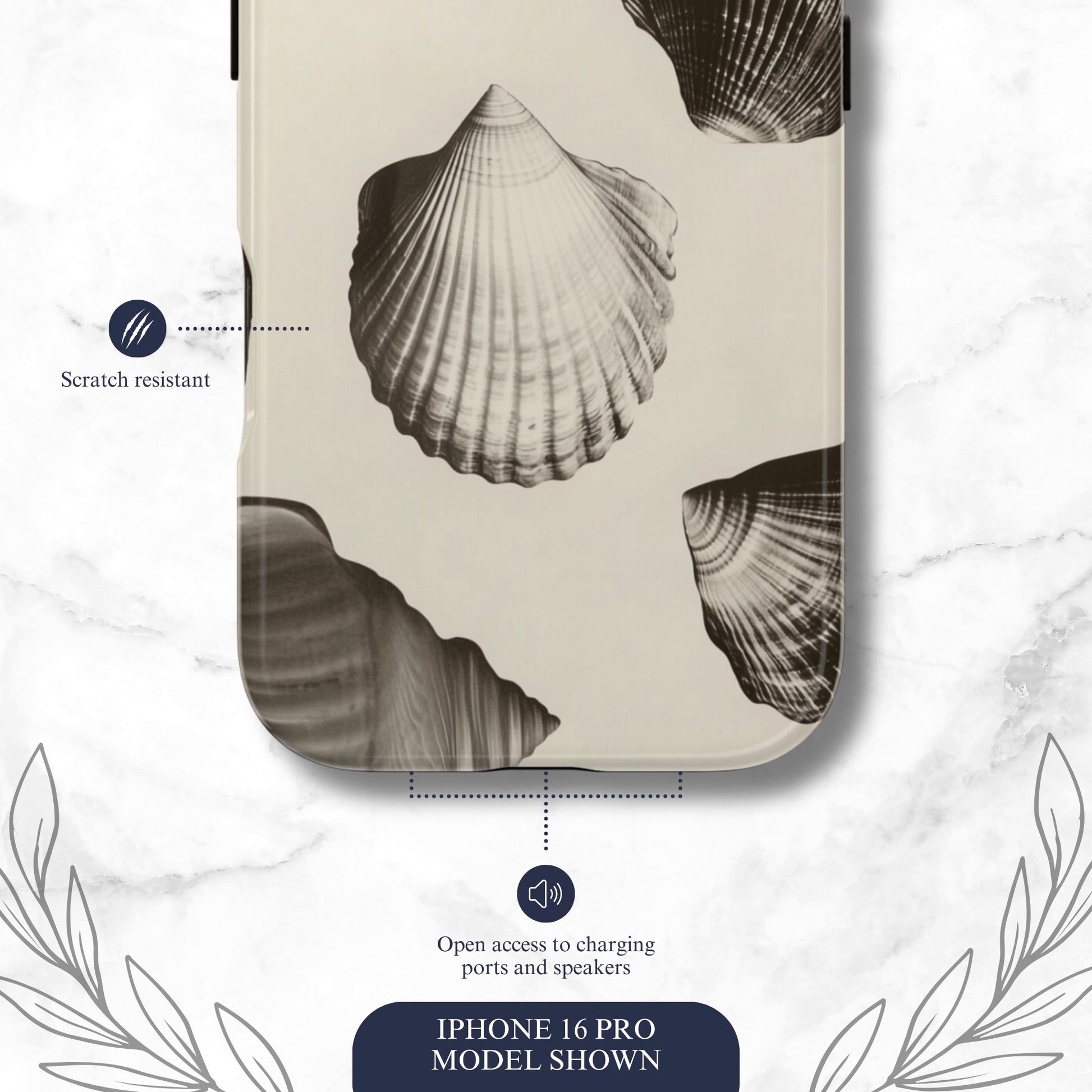 Ocean Whisper - iPhone Case Phone Case-aesthetic phone case-shockproof phone case-cute phone case-designer phone case-elegant phone case-luxury phone case-phone accessories-fashion accessory