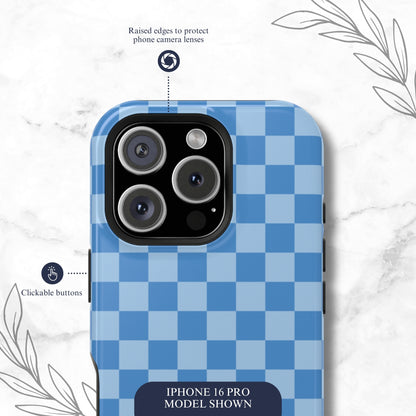 Coastal Check - Magsafe iPhone Case Phone Case-aesthetic phone case-shockproof phone case-cute phone case-designer phone case-elegant phone case-luxury phone case-phone accessories-fashion accessory