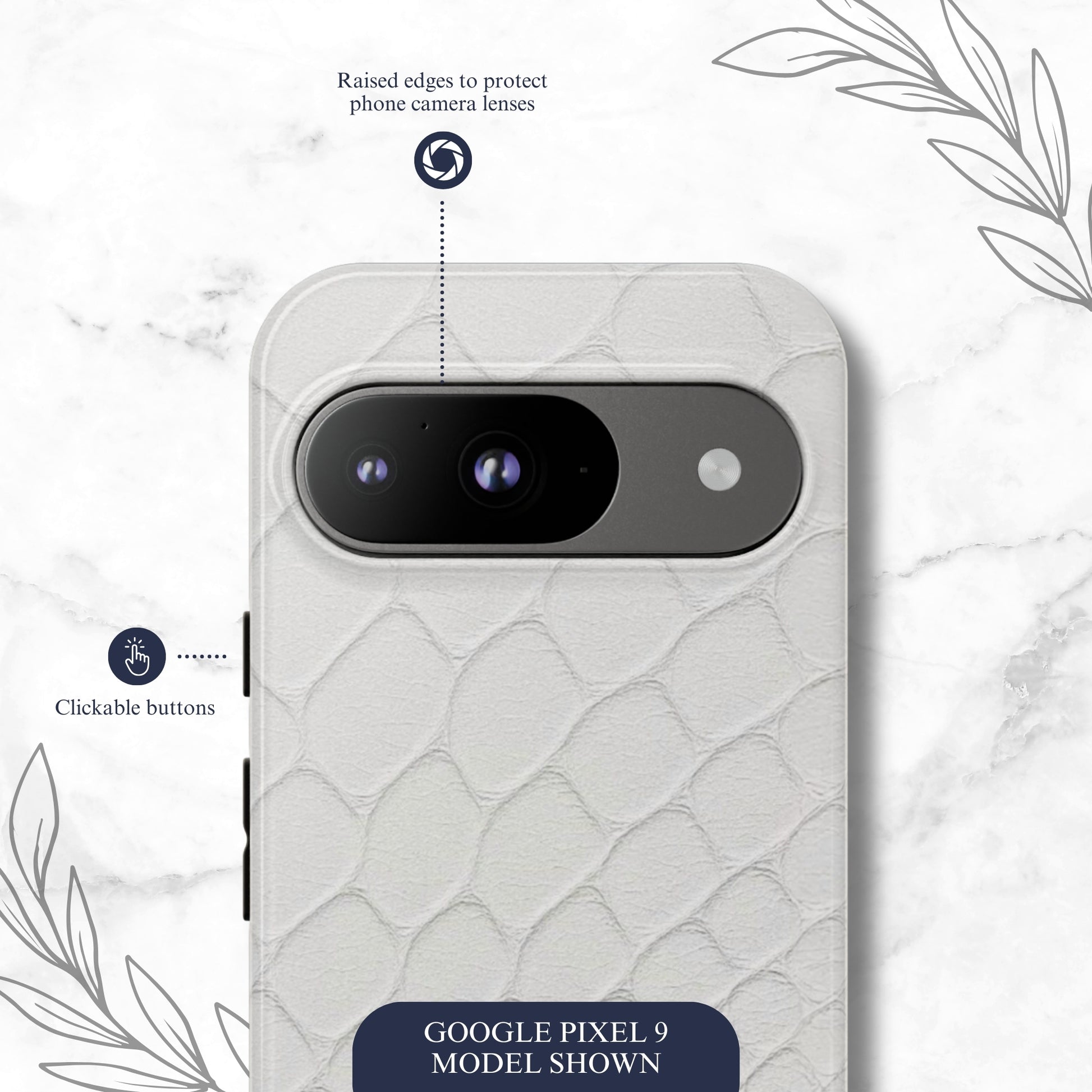 White Serpent - Google Pixel Case Phone Case-aesthetic phone case-shockproof phone case-cute phone case-designer phone case-elegant phone case-luxury phone case-phone accessories-fashion accessory