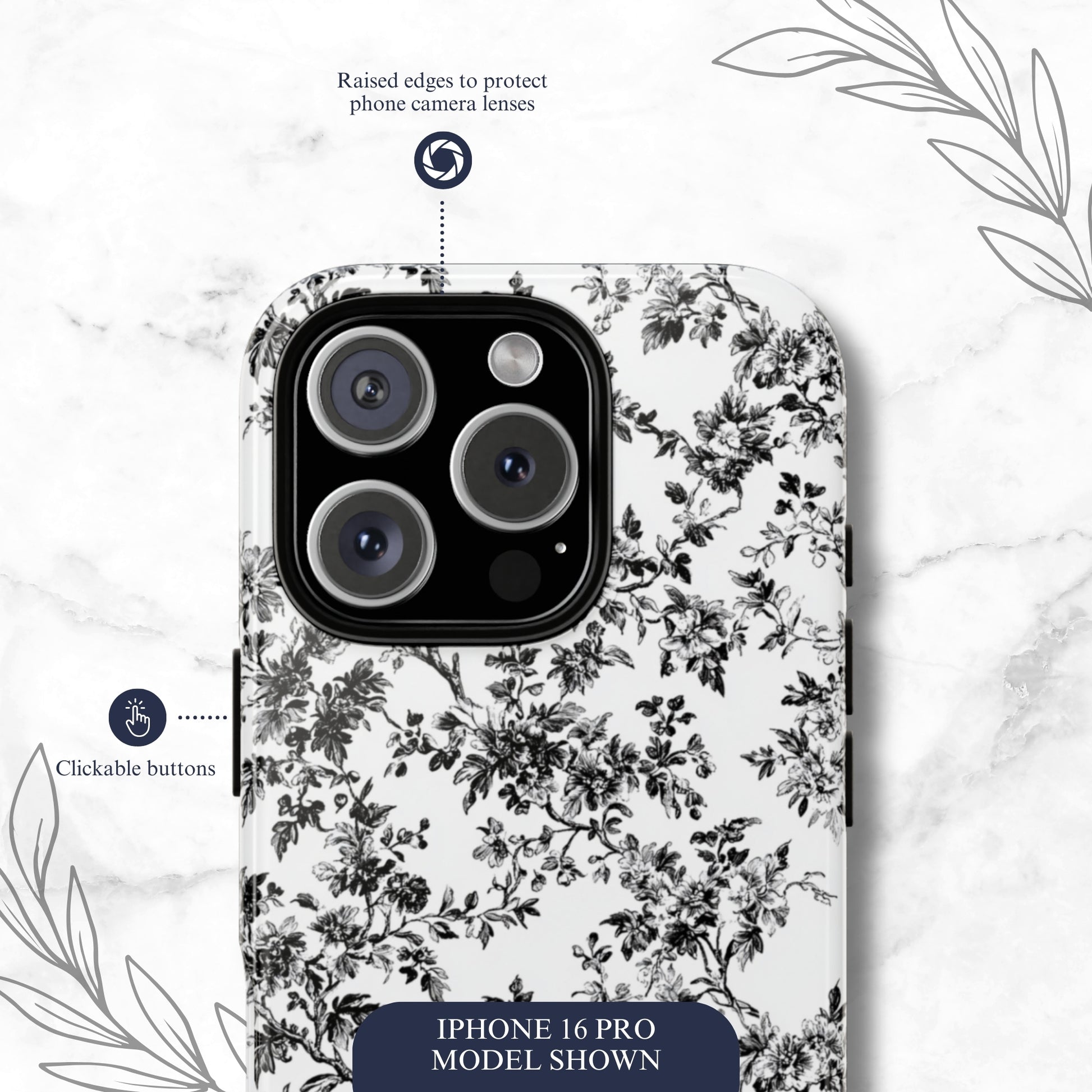 Noir Toile - iPhone Case Phone Case-aesthetic phone case-shockproof phone case-cute phone case-designer phone case-elegant phone case-luxury phone case-phone accessories-fashion accessory