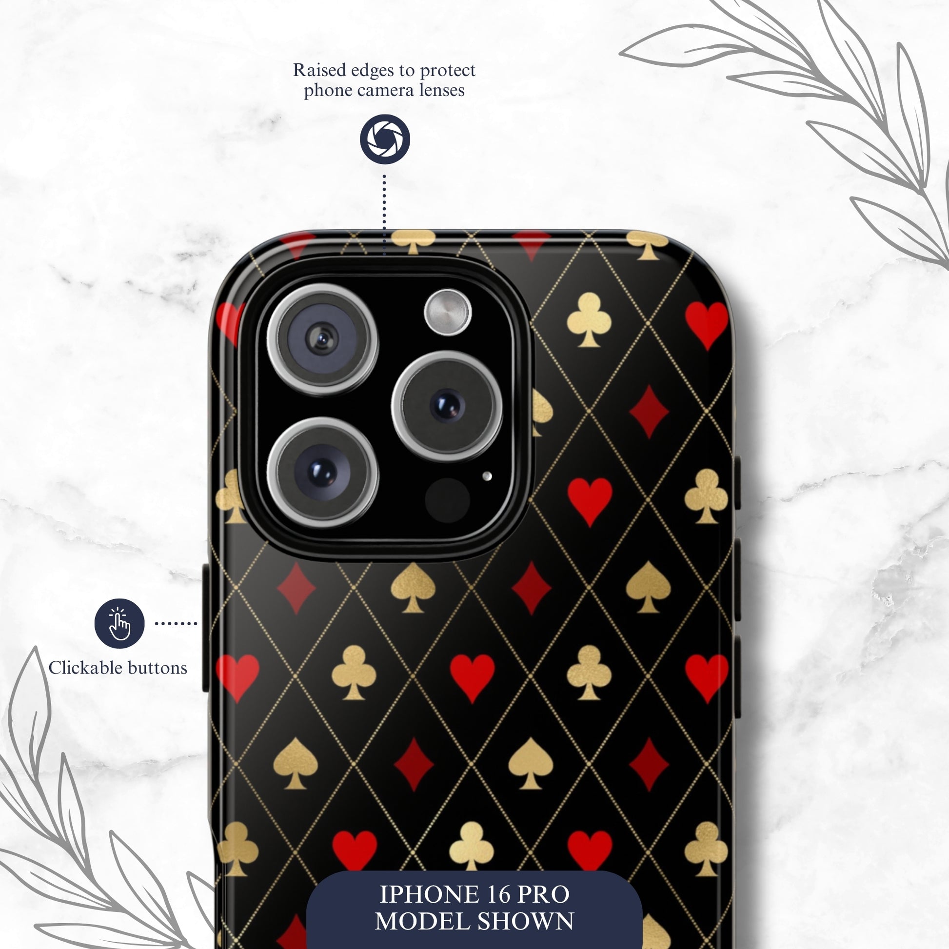 Royal Flush - iPhone Case Phone Case-aesthetic phone case-shockproof phone case-cute phone case-designer phone case-elegant phone case-luxury phone case-phone accessories-fashion accessory