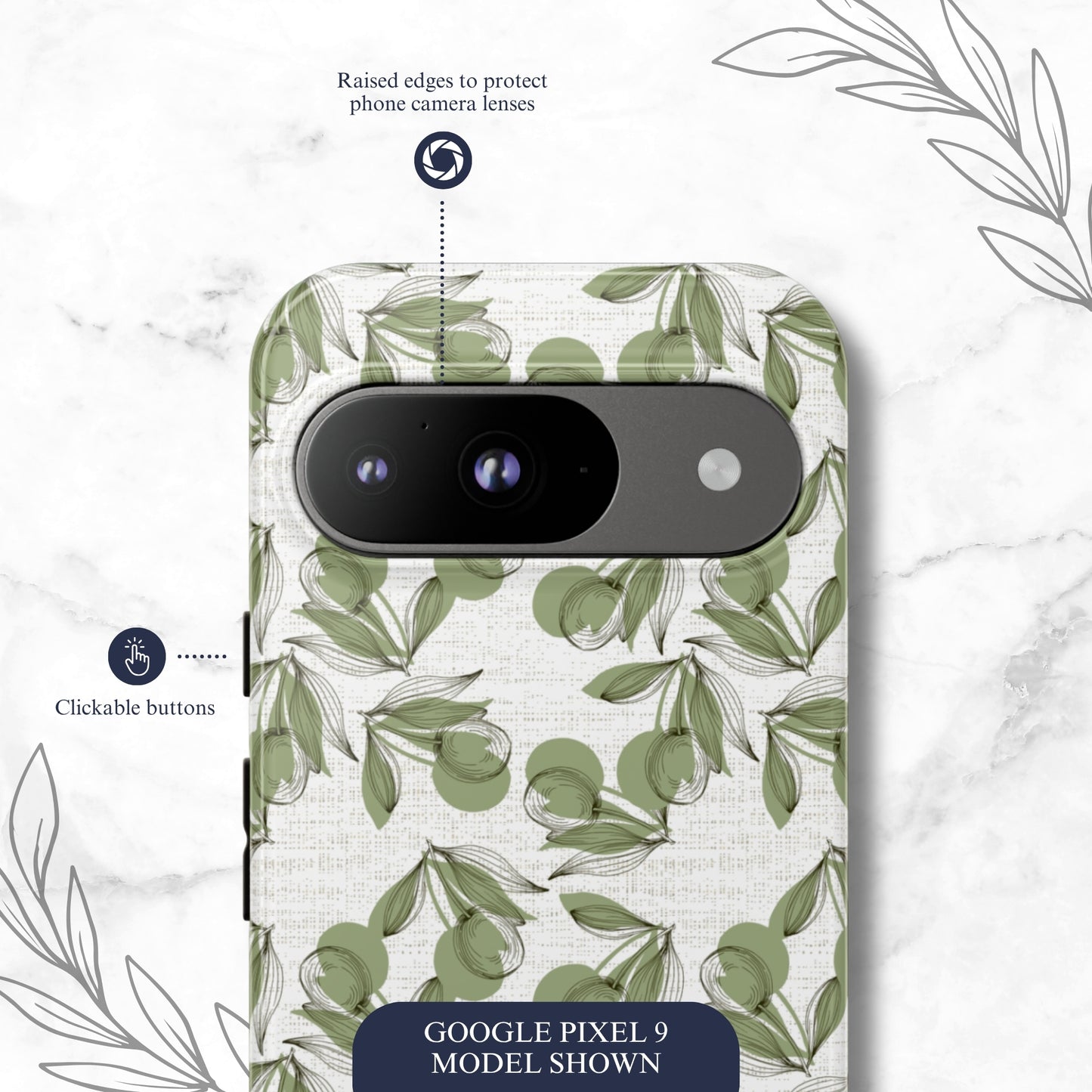 Olive Branch - Google Pixel Case Phone Case-aesthetic phone case-shockproof phone case-cute phone case-designer phone case-elegant phone case-luxury phone case-phone accessories-fashion accessory
