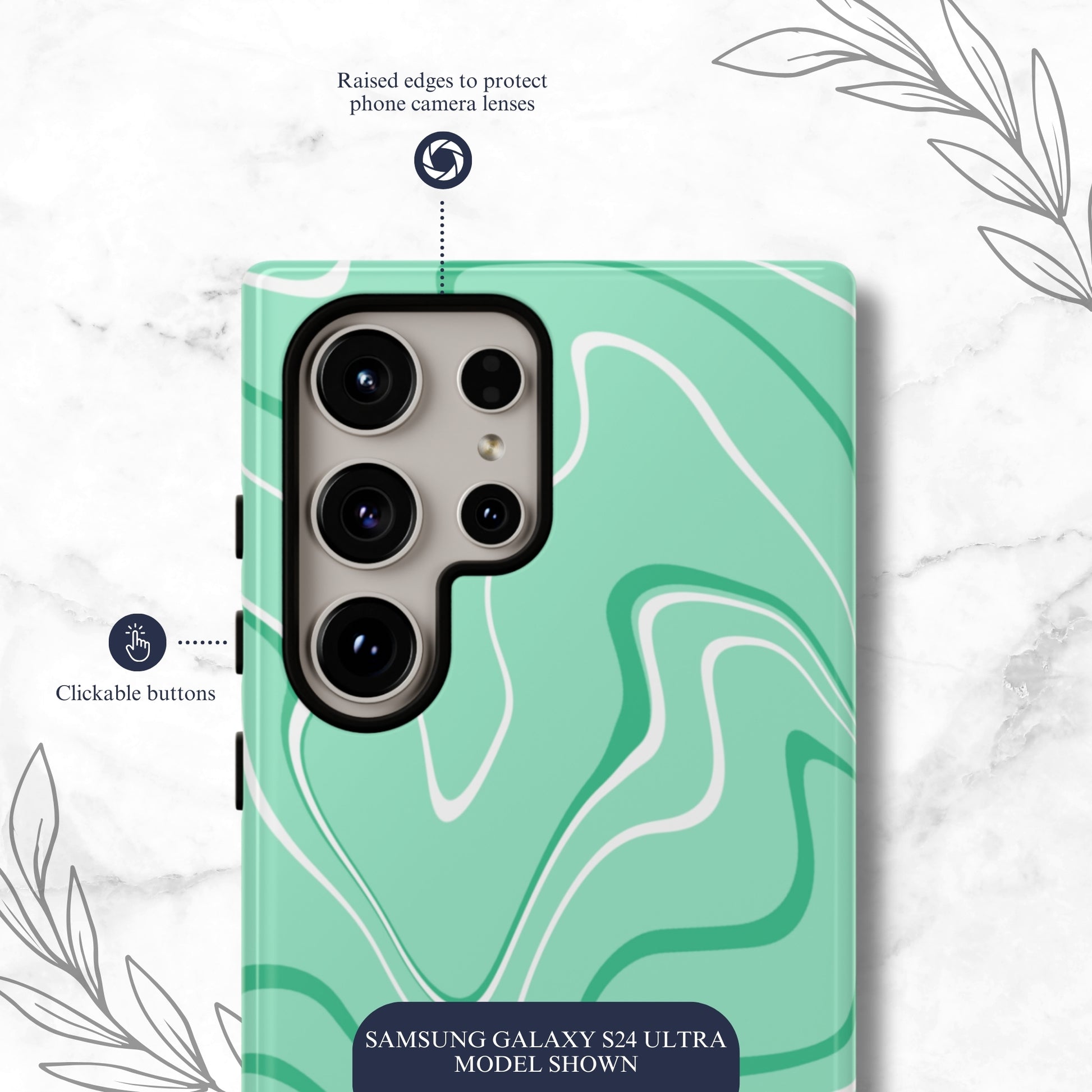 Seafoam Swish - Samsung Galaxy Case Phone Case-aesthetic phone case-shockproof phone case-cute phone case-designer phone case-elegant phone case-luxury phone case-phone accessories-fashion accessory