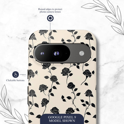 Ghost Rose - Google Pixel Case Phone Case-aesthetic phone case-shockproof phone case-cute phone case-designer phone case-elegant phone case-luxury phone case-phone accessories-fashion accessory