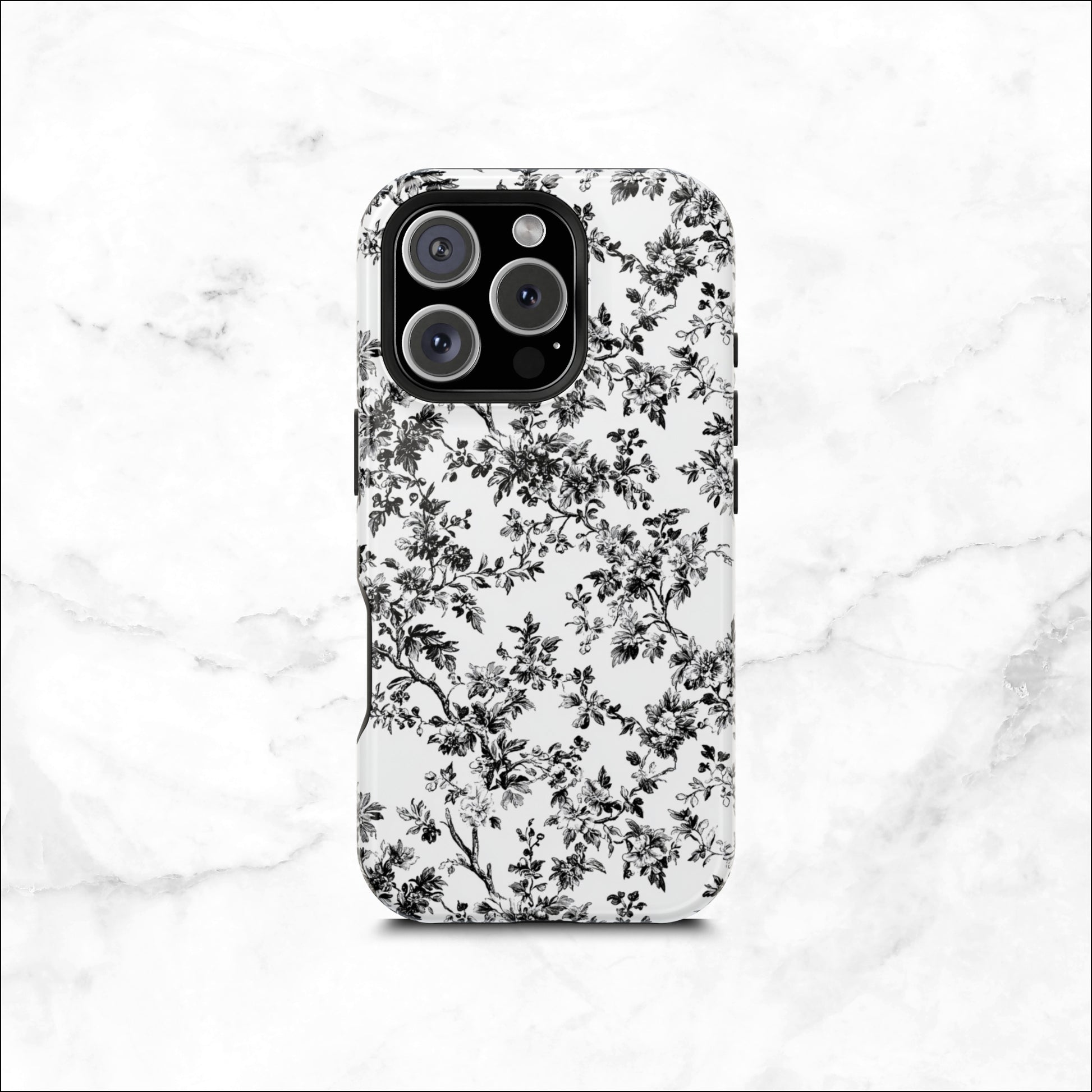 Noir Toile - Magsafe iPhone Case Phone Case-aesthetic phone case-shockproof phone case-cute phone case-designer phone case-elegant phone case-luxury phone case-phone accessories-fashion accessory
