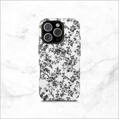 Noir Toile - Magsafe iPhone Case Phone Case-aesthetic phone case-shockproof phone case-cute phone case-designer phone case-elegant phone case-luxury phone case-phone accessories-fashion accessory