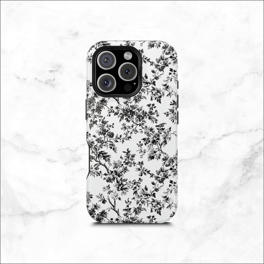 Noir Toile - Magsafe iPhone Case Phone Case-aesthetic phone case-shockproof phone case-cute phone case-designer phone case-elegant phone case-luxury phone case-phone accessories-fashion accessory