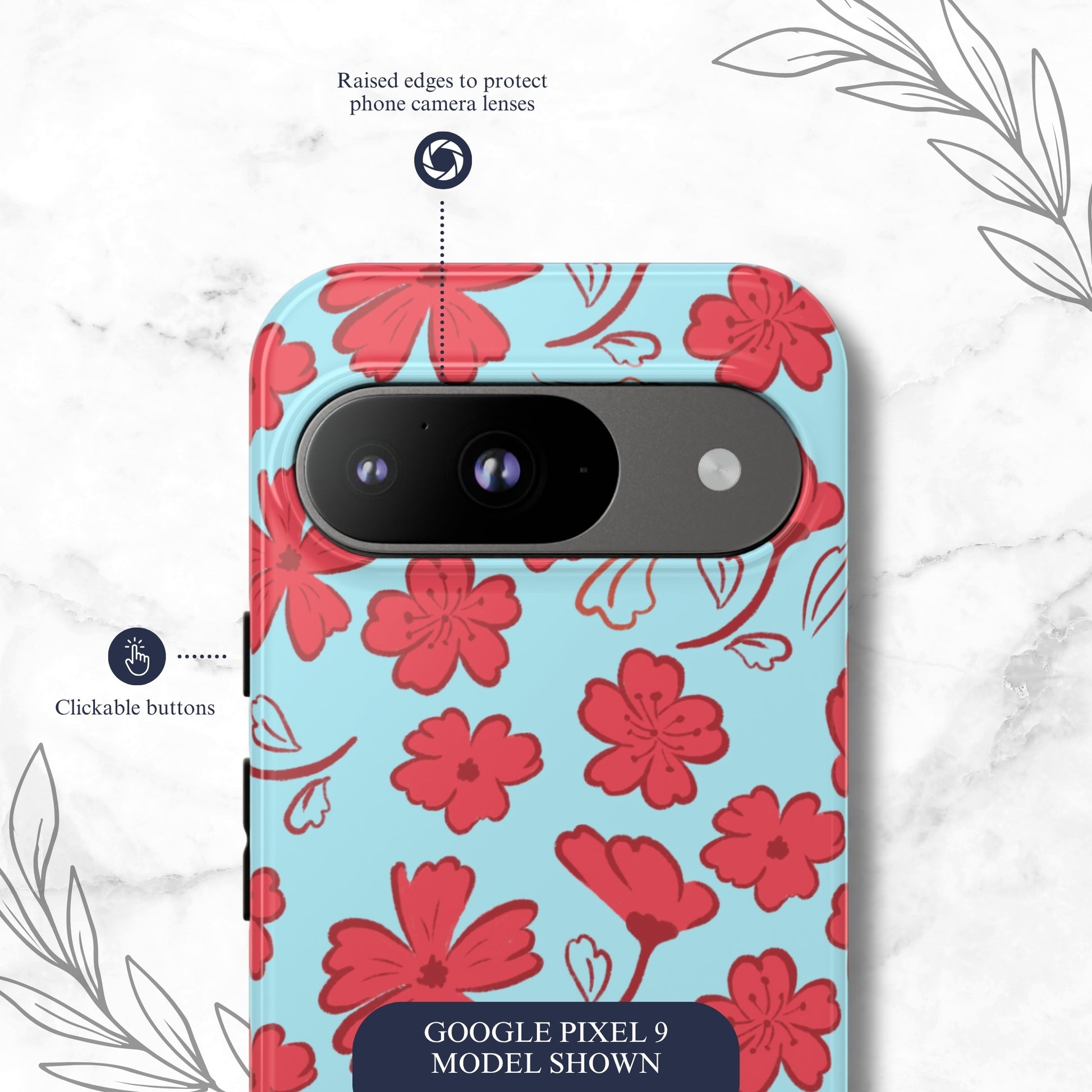 Floral Frenzy - Google Pixel Case Phone Case-aesthetic phone case-shockproof phone case-cute phone case-designer phone case-elegant phone case-luxury phone case-phone accessories-fashion accessory