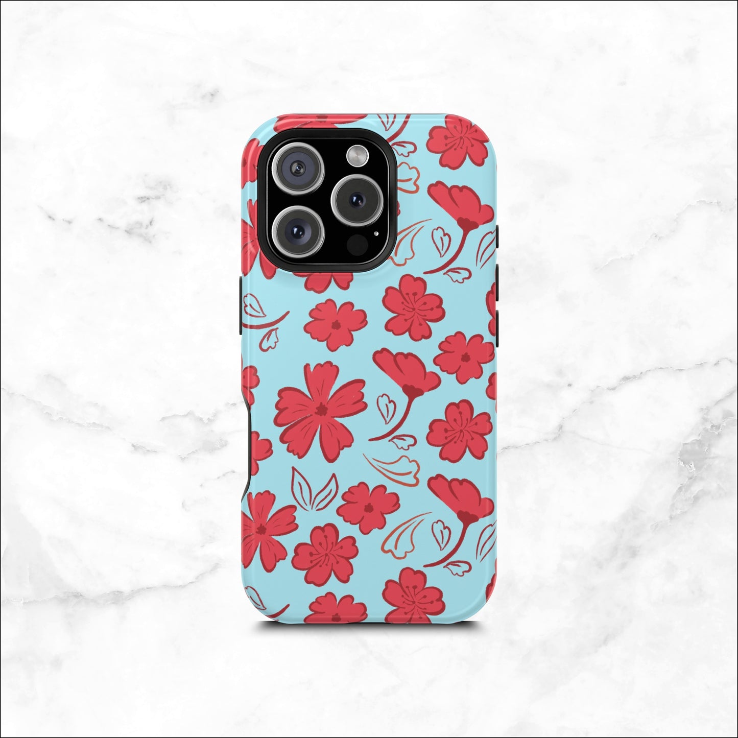 Floral Frenzy - Magsafe iPhone Case Phone Case-aesthetic phone case-shockproof phone case-cute phone case-designer phone case-elegant phone case-luxury phone case-phone accessories-fashion accessory