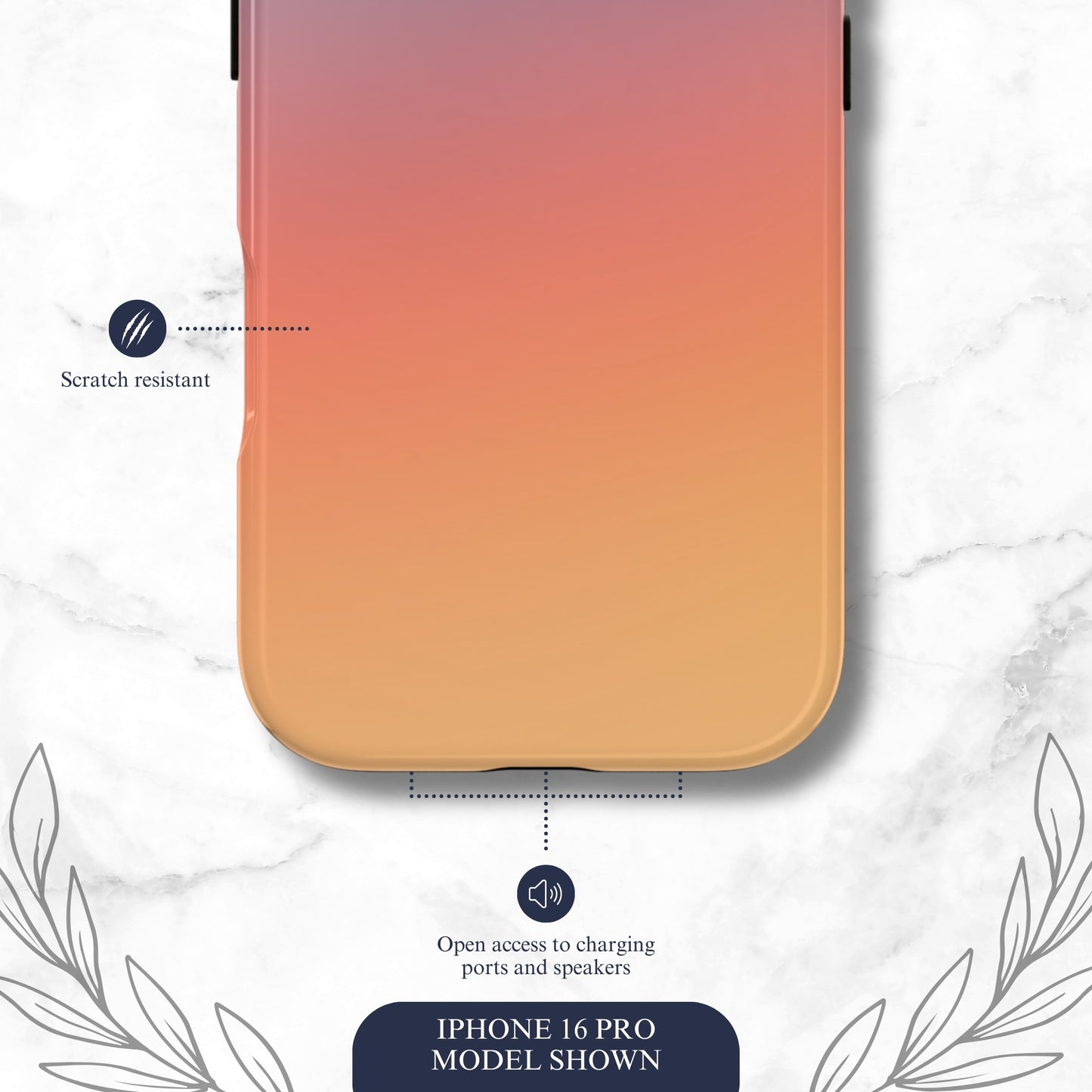 Sunset Aura - iPhone Case Phone Case-aesthetic phone case-shockproof phone case-cute phone case-designer phone case-elegant phone case-luxury phone case-phone accessories-fashion accessory