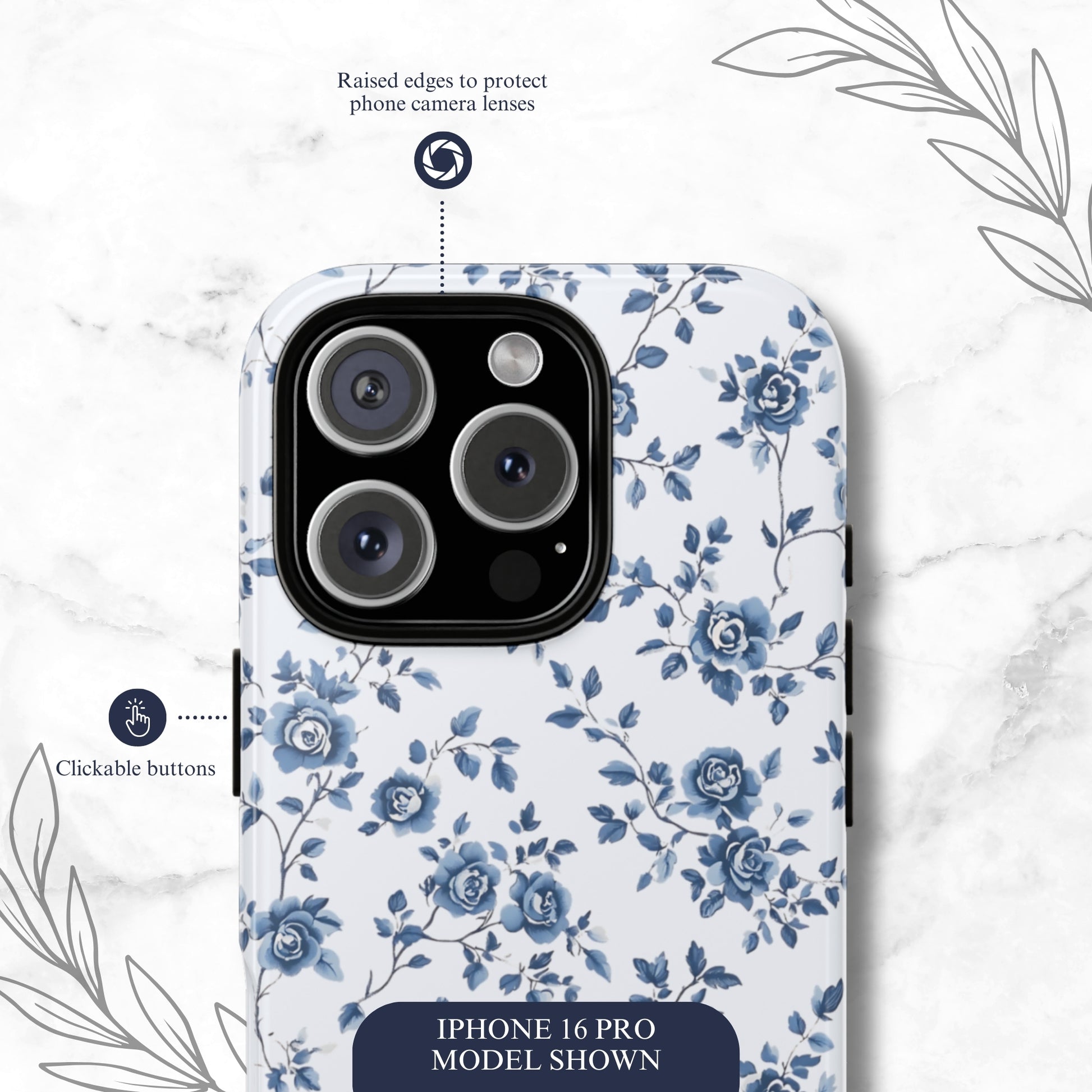 Porcelain Petals - iPhone Case Phone Case-aesthetic phone case-shockproof phone case-cute phone case-designer phone case-elegant phone case-luxury phone case-phone accessories-fashion accessory
