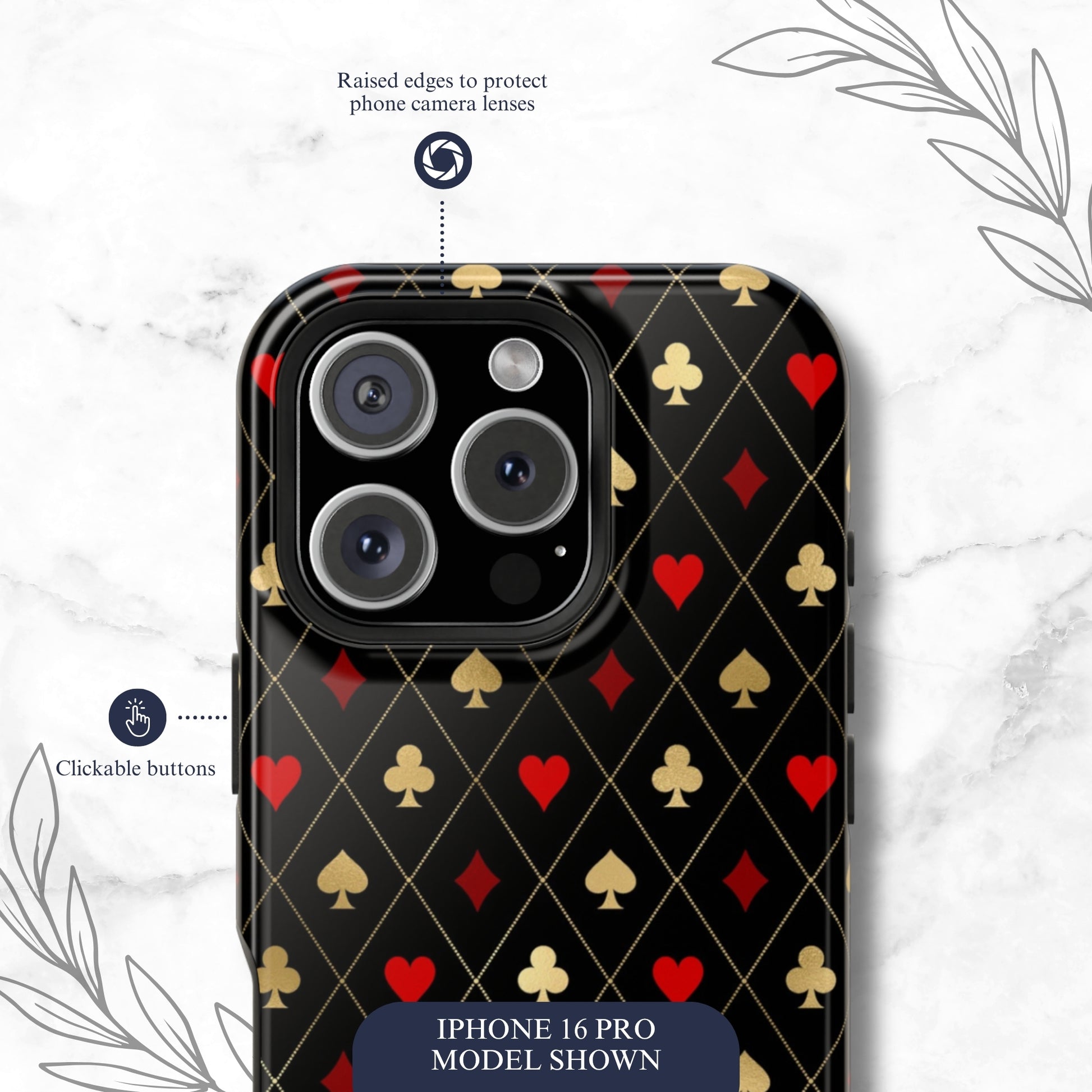 Royal Flush - Magsafe iPhone Case Phone Case-aesthetic phone case-shockproof phone case-cute phone case-designer phone case-elegant phone case-luxury phone case-phone accessories-fashion accessory