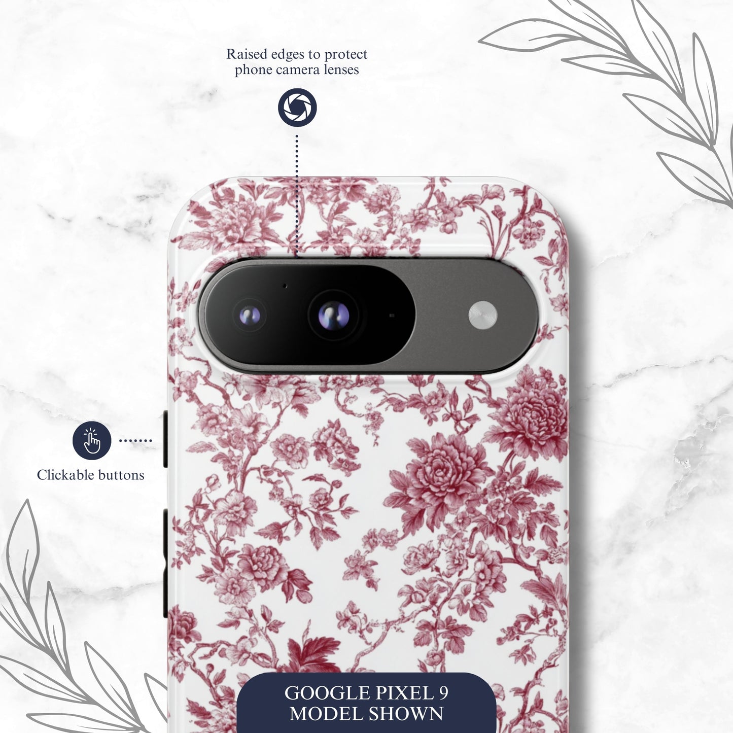 Scarlet Toile - Google Pixel Case Phone Case-aesthetic phone case-shockproof phone case-cute phone case-designer phone case-elegant phone case-luxury phone case-phone accessories-fashion accessory