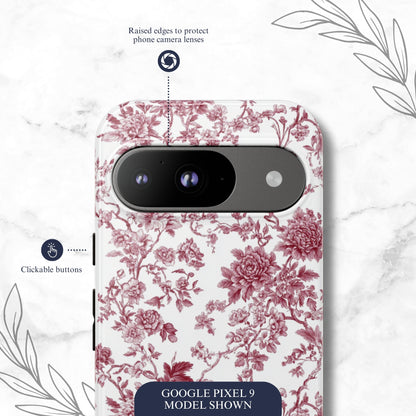 Scarlet Toile - Google Pixel Case Phone Case-aesthetic phone case-shockproof phone case-cute phone case-designer phone case-elegant phone case-luxury phone case-phone accessories-fashion accessory