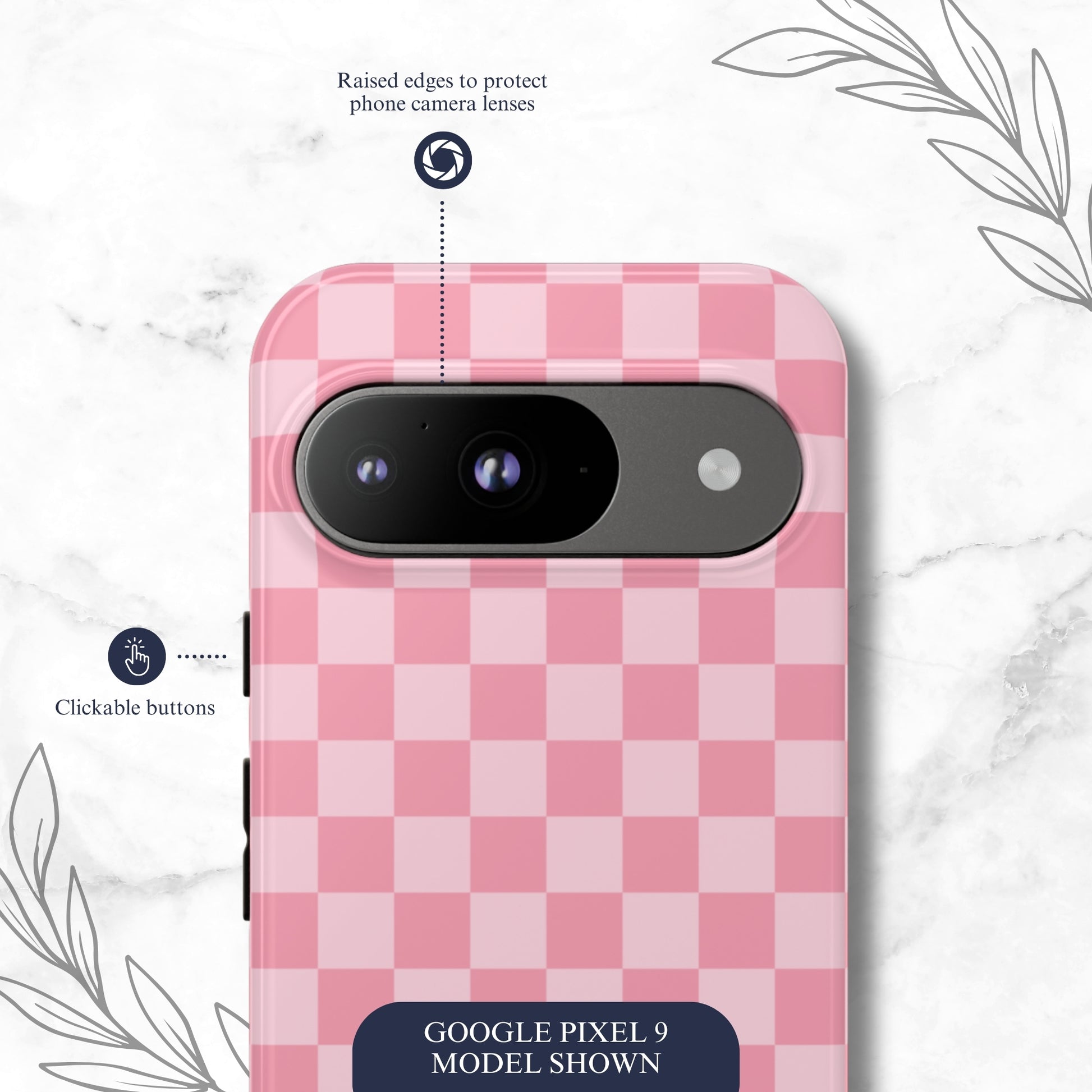 Blush Check - Google Pixel Case Phone Case-aesthetic phone case-shockproof phone case-cute phone case-designer phone case-elegant phone case-luxury phone case-phone accessories-fashion accessory