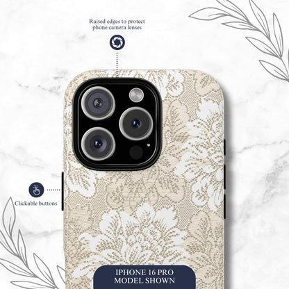 Keepsake Lace - iPhone Case Phone Case-aesthetic phone case-shockproof phone case-cute phone case-designer phone case-elegant phone case-luxury phone case-phone accessories-fashion accessory
