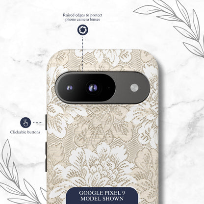 Keepsake Lace - Google Pixel Case Phone Case-aesthetic phone case-shockproof phone case-cute phone case-designer phone case-elegant phone case-luxury phone case-phone accessories-fashion accessory