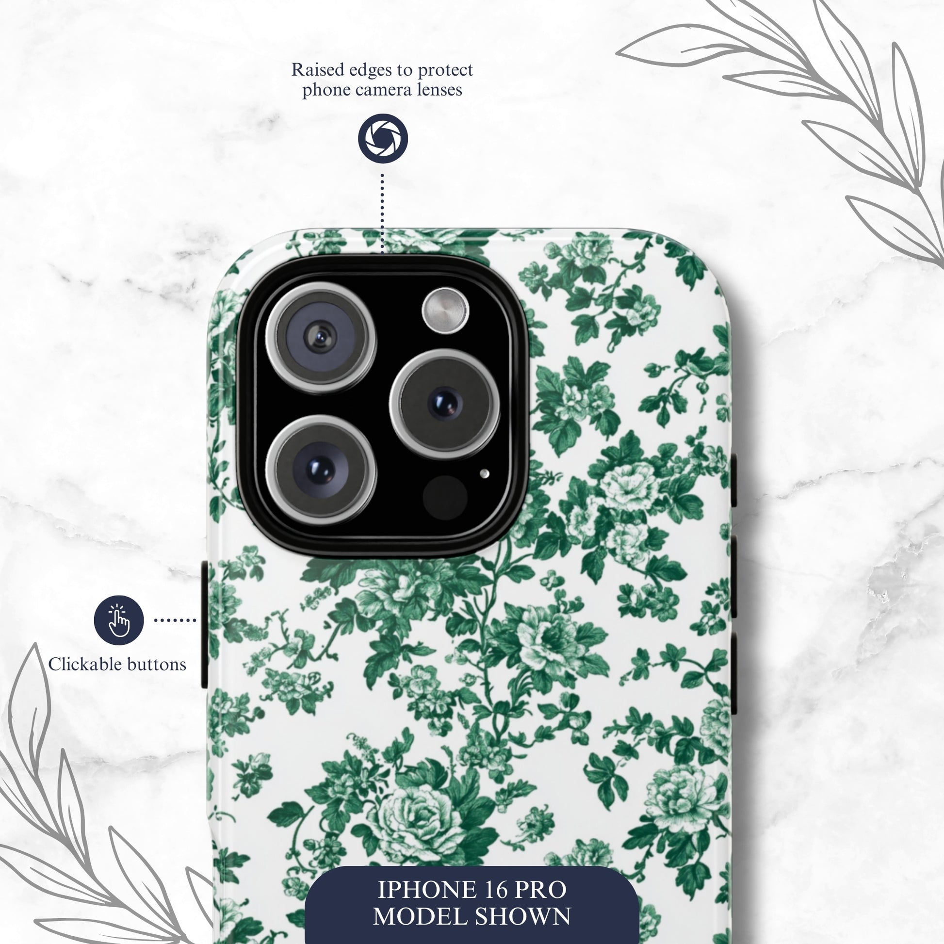 Moss Toile - iPhone Case Phone Case-aesthetic phone case-shockproof phone case-cute phone case-designer phone case-elegant phone case-luxury phone case-phone accessories-fashion accessory