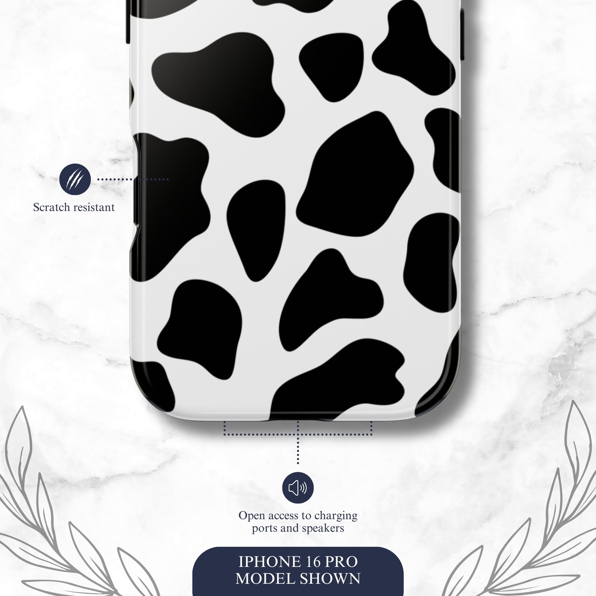 Bovine - iPhone Case Phone Case-aesthetic phone case-shockproof phone case-cute phone case-designer phone case-elegant phone case-luxury phone case-phone accessories-fashion accessory