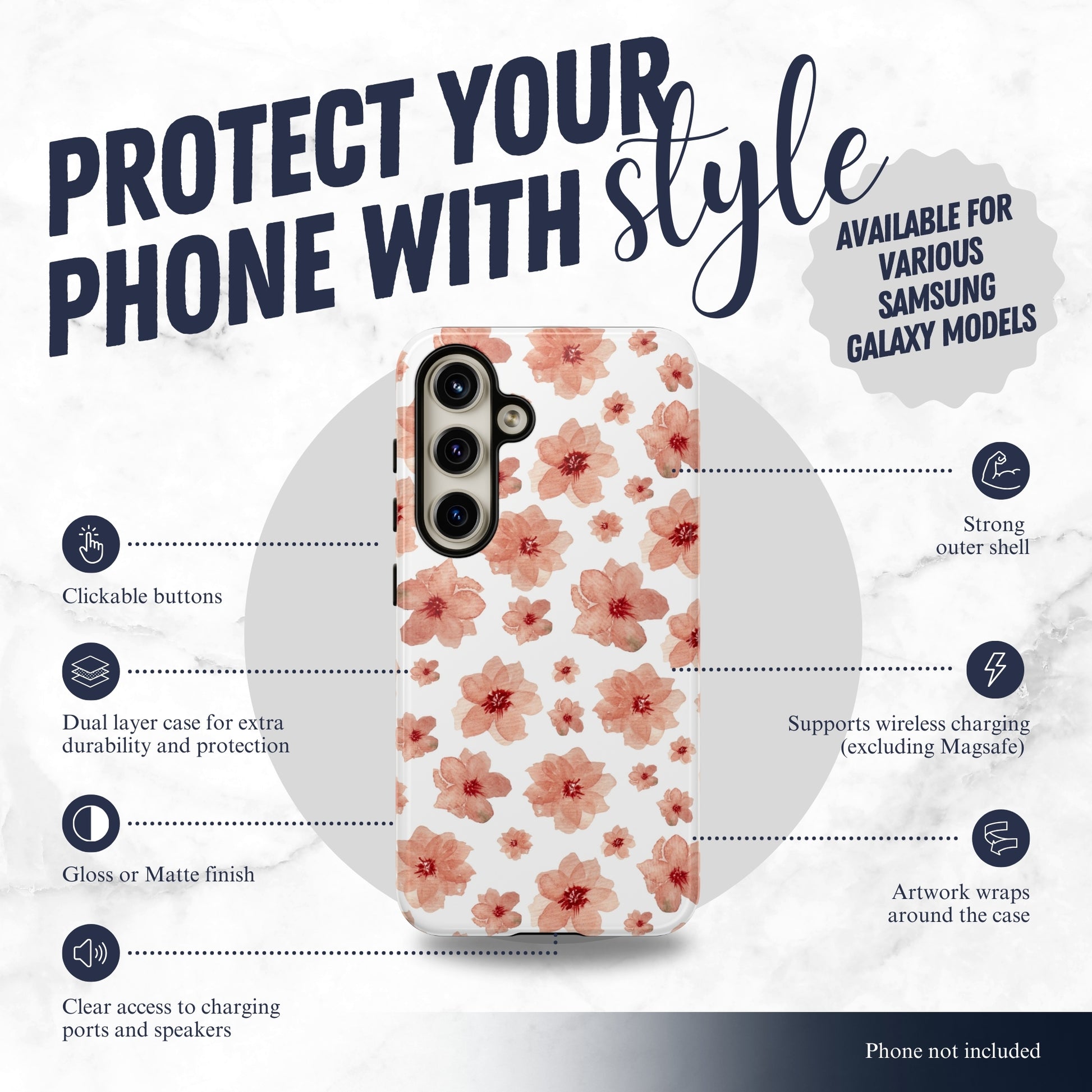 Rosewater - Samsung Galaxy Case Phone Case-aesthetic phone case-shockproof phone case-cute phone case-designer phone case-elegant phone case-luxury phone case-phone accessories-fashion accessory