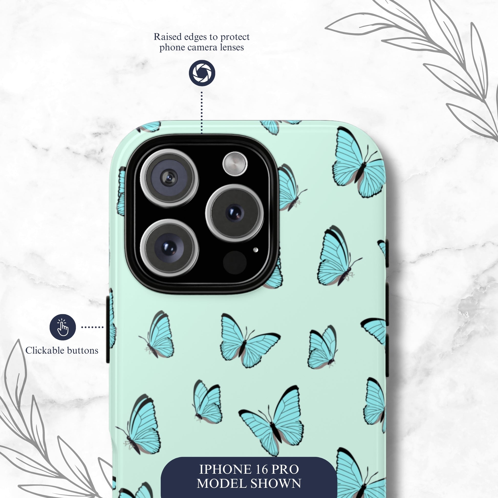 Flutter - iPhone Case Phone Case-aesthetic phone case-shockproof phone case-cute phone case-designer phone case-elegant phone case-luxury phone case-phone accessories-fashion accessory