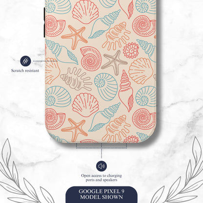 Saltwater Shells - Google Pixel Case Phone Case-aesthetic phone case-shockproof phone case-cute phone case-designer phone case-elegant phone case-luxury phone case-phone accessories-fashion accessory