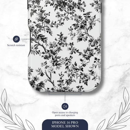 Noir Toile - Magsafe iPhone Case Phone Case-aesthetic phone case-shockproof phone case-cute phone case-designer phone case-elegant phone case-luxury phone case-phone accessories-fashion accessory