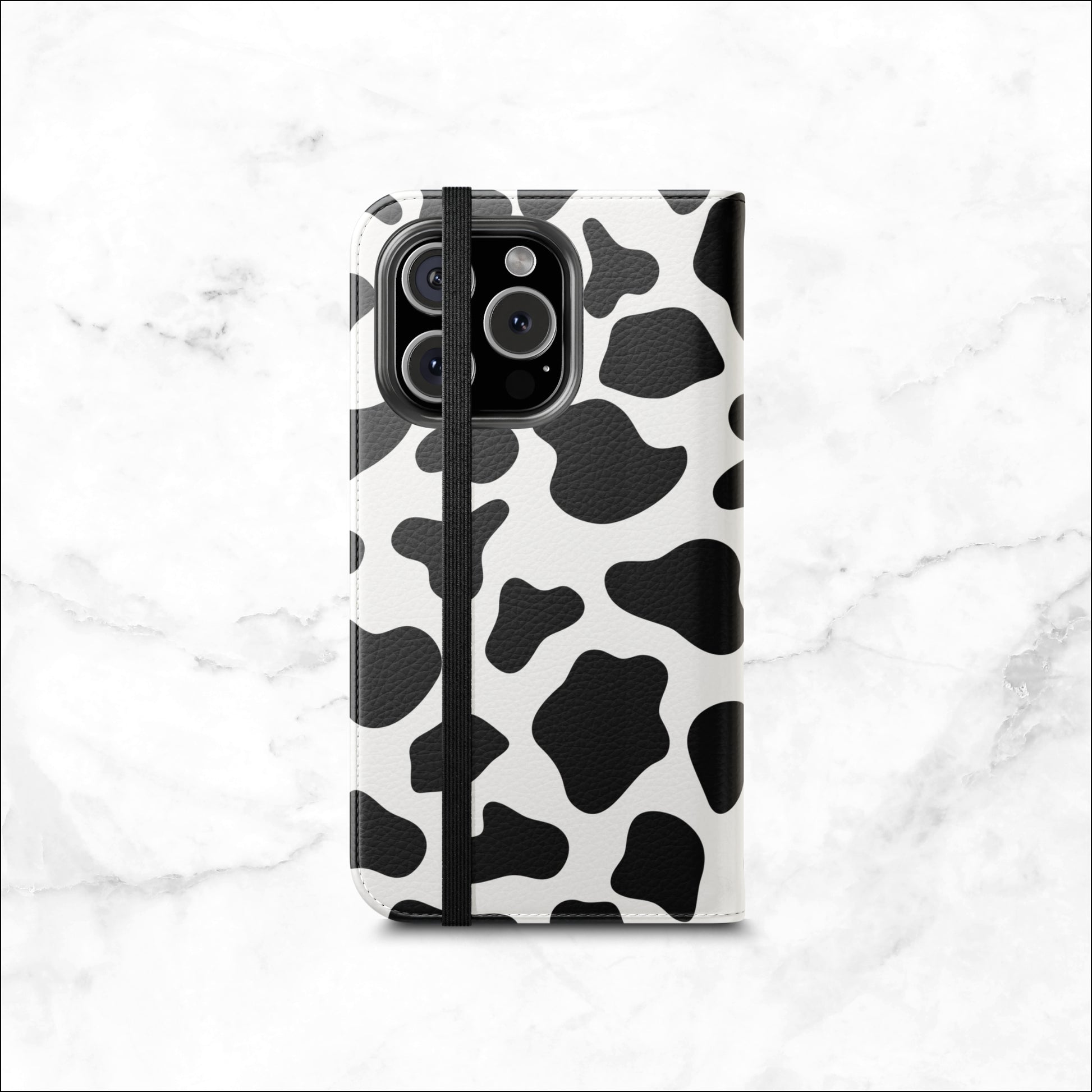 Bovine - iPhone Flip Case Wallet, Leather Folio Case Phone Case-aesthetic phone case-shockproof phone case-cute phone case-designer phone case-elegant phone case-luxury phone case-phone accessories-fashion accessory