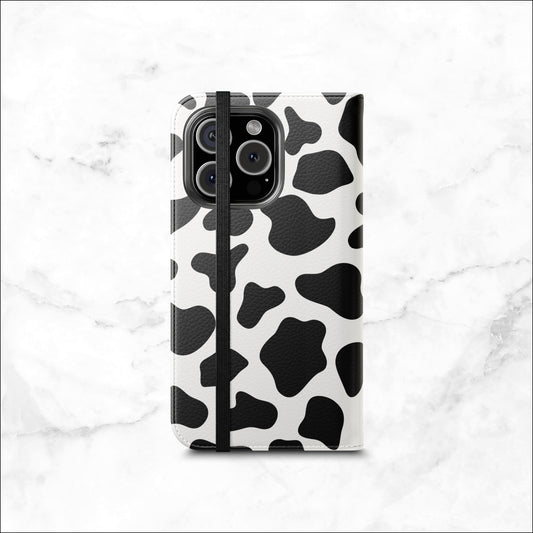 Bovine - iPhone Flip Case Wallet, Leather Folio Case Phone Case-aesthetic phone case-shockproof phone case-cute phone case-designer phone case-elegant phone case-luxury phone case-phone accessories-fashion accessory