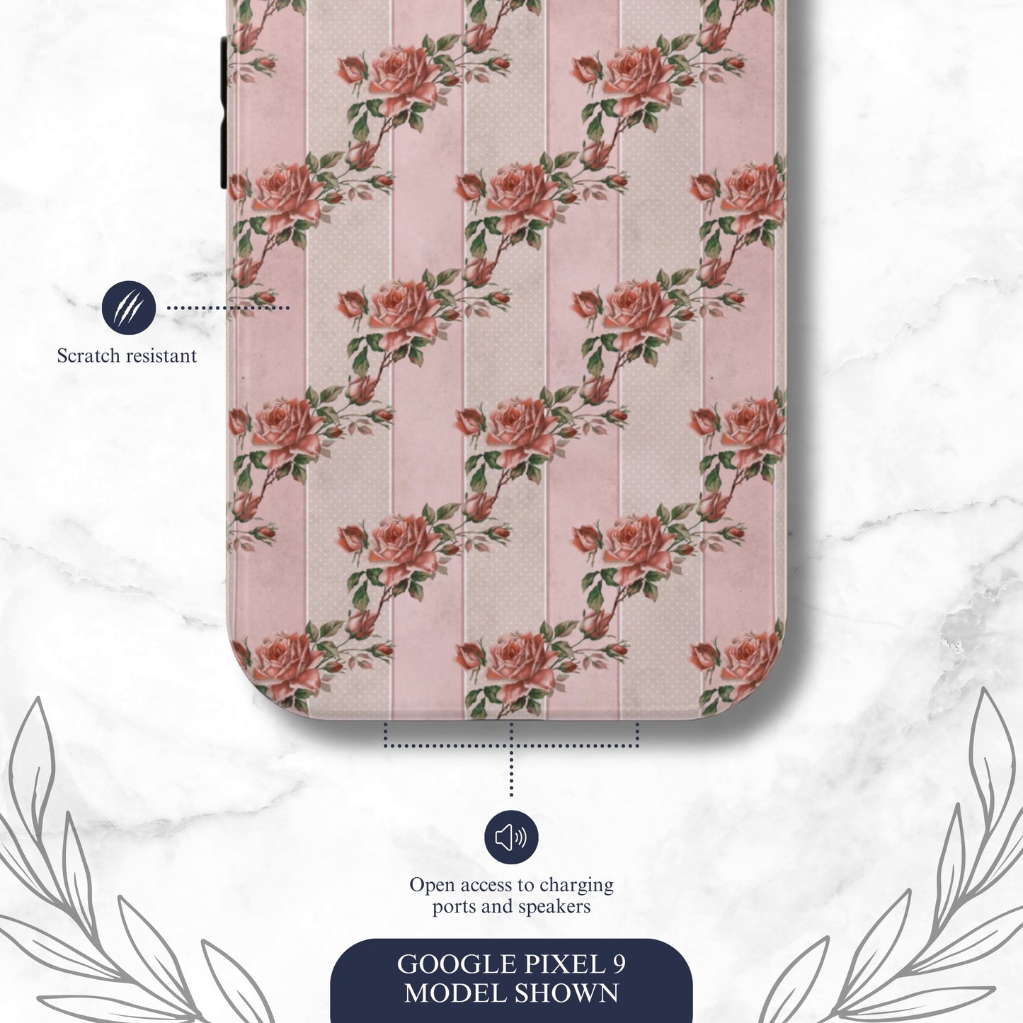 Rose Parlor - Google Pixel Case Phone Case-aesthetic phone case-shockproof phone case-cute phone case-designer phone case-elegant phone case-luxury phone case-phone accessories-fashion accessory