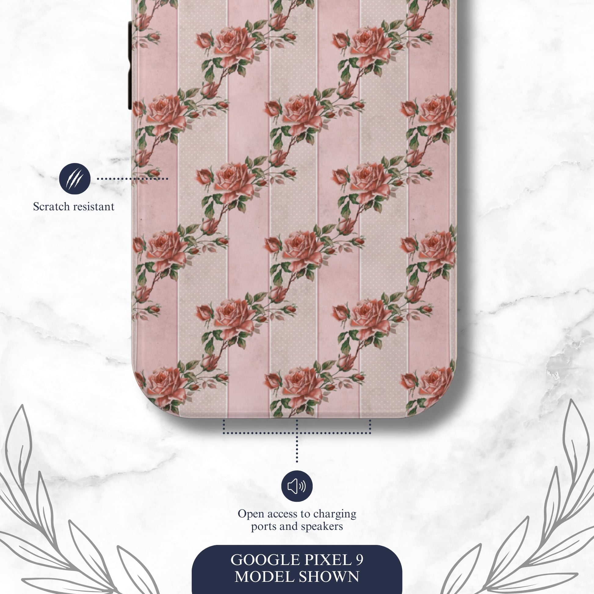 Rose Parlor - Google Pixel Case Phone Case-aesthetic phone case-shockproof phone case-cute phone case-designer phone case-elegant phone case-luxury phone case-phone accessories-fashion accessory