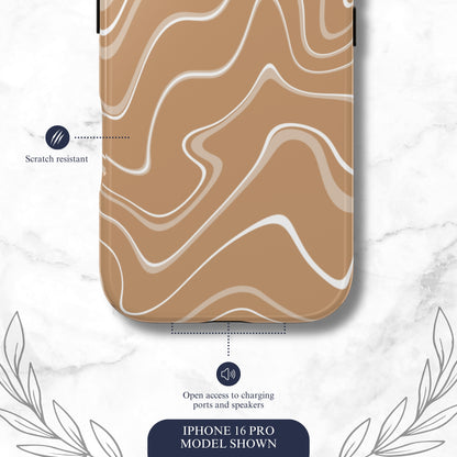 Toffee Twirl - iPhone Case Phone Case-aesthetic phone case-shockproof phone case-cute phone case-designer phone case-elegant phone case-luxury phone case-phone accessories-fashion accessory