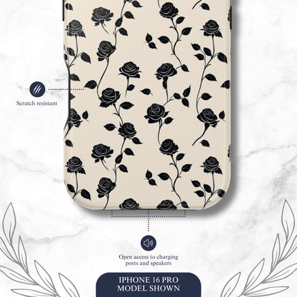 Ghost Rose - Magsafe iPhone Case Phone Case-aesthetic phone case-shockproof phone case-cute phone case-designer phone case-elegant phone case-luxury phone case-phone accessories-fashion accessory