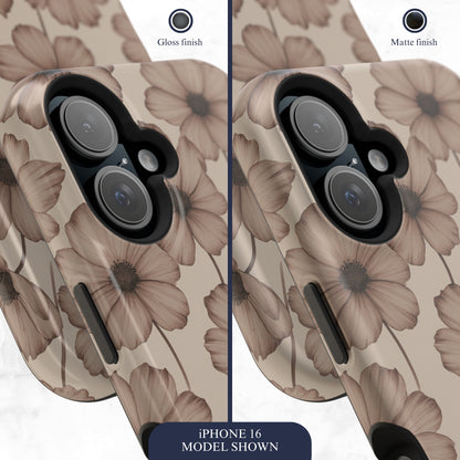 Sepia Bloom - Magsafe iPhone Case Phone Case-aesthetic phone case-shockproof phone case-cute phone case-designer phone case-elegant phone case-luxury phone case-phone accessories-fashion accessory