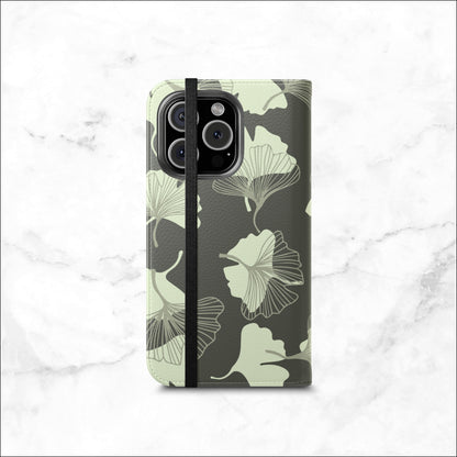 Wilted Presence - iPhone Flip Case Wallet, Leather Folio Case Phone Case-aesthetic phone case-shockproof phone case-cute phone case-designer phone case-elegant phone case-luxury phone case-phone accessories-fashion accessory