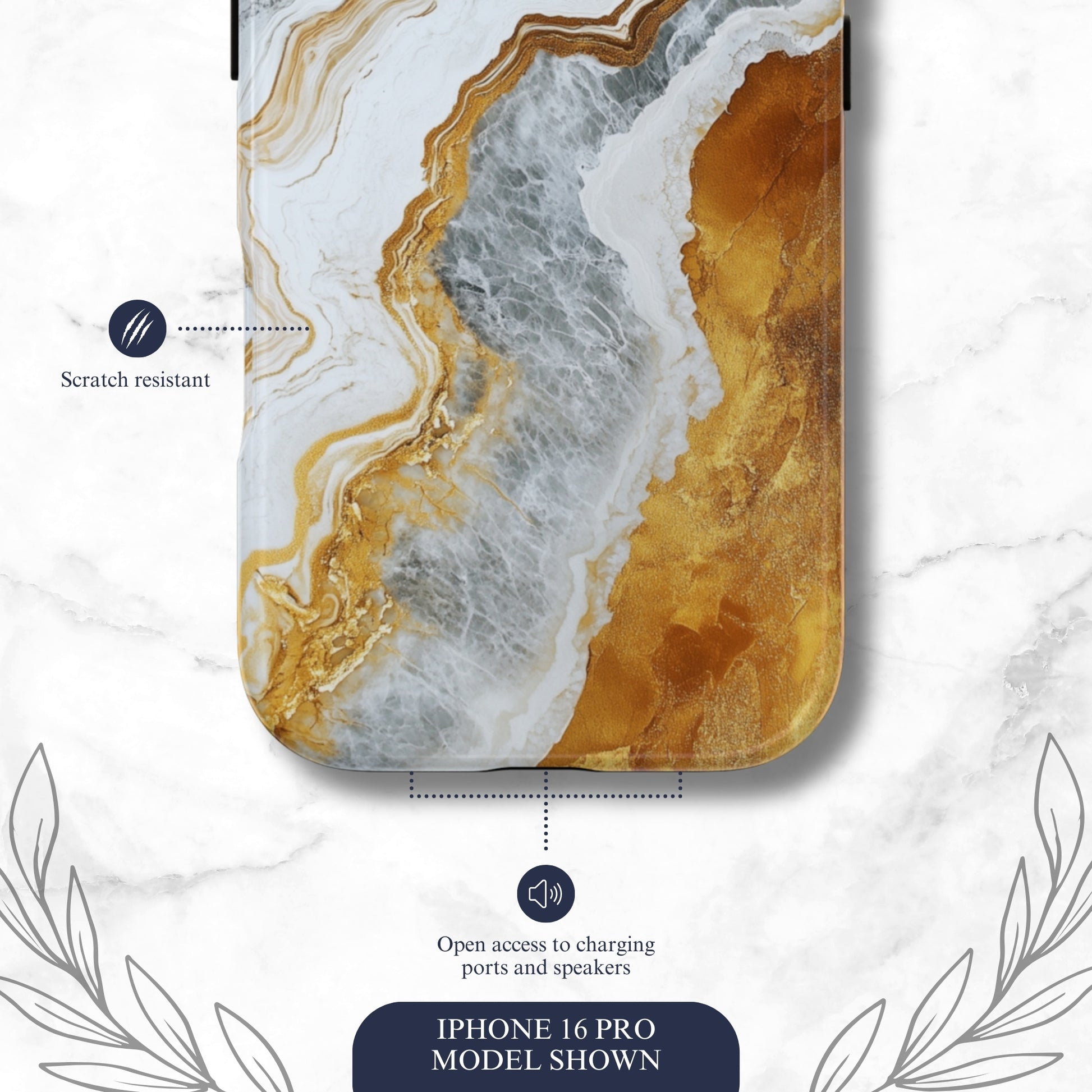 Snowgold - iPhone Case Phone Case-aesthetic phone case-shockproof phone case-cute phone case-designer phone case-elegant phone case-luxury phone case-phone accessories-fashion accessory