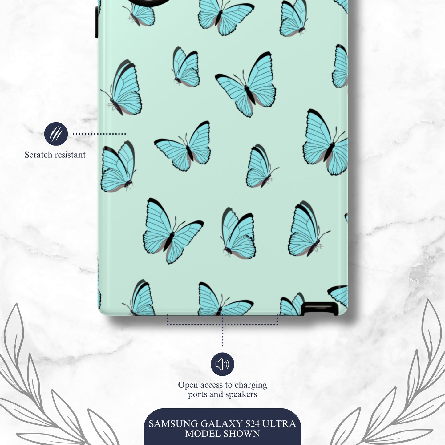 Flutter - Samsung Galaxy Case Phone Case-aesthetic phone case-shockproof phone case-cute phone case-designer phone case-elegant phone case-luxury phone case-phone accessories-fashion accessory