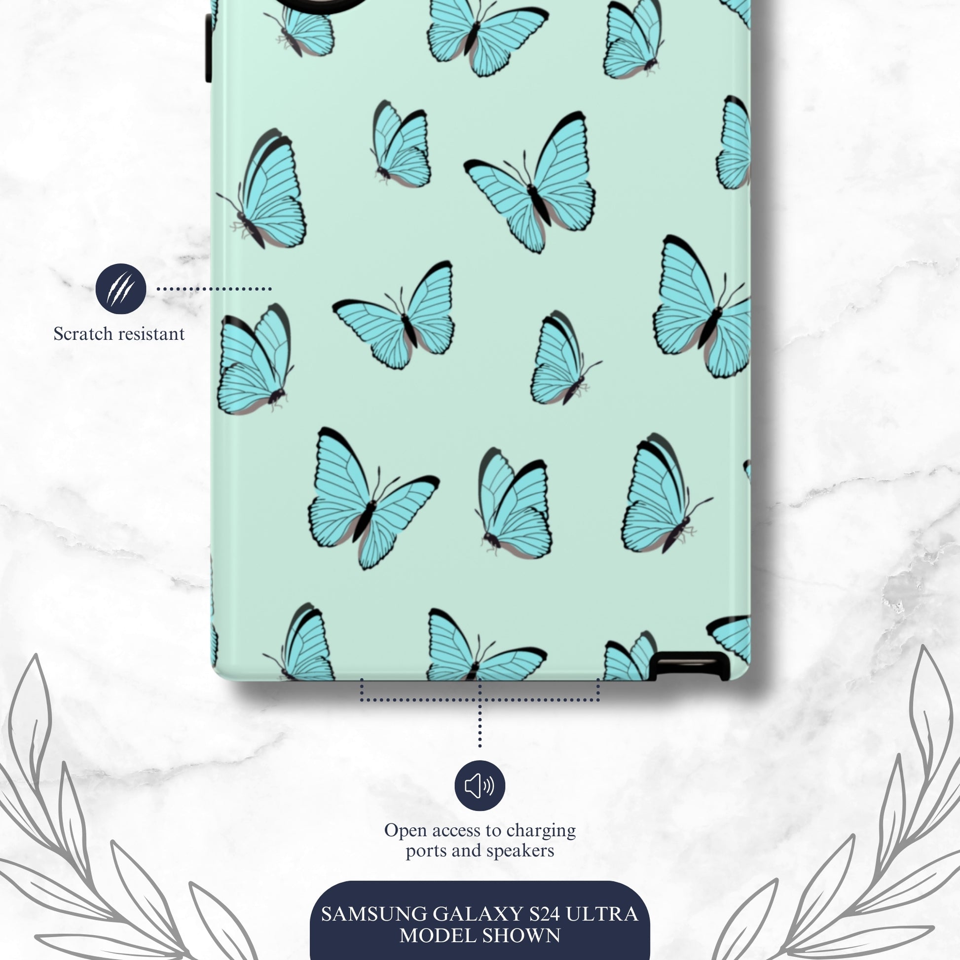 Flutter - Samsung Galaxy Case Phone Case-aesthetic phone case-shockproof phone case-cute phone case-designer phone case-elegant phone case-luxury phone case-phone accessories-fashion accessory