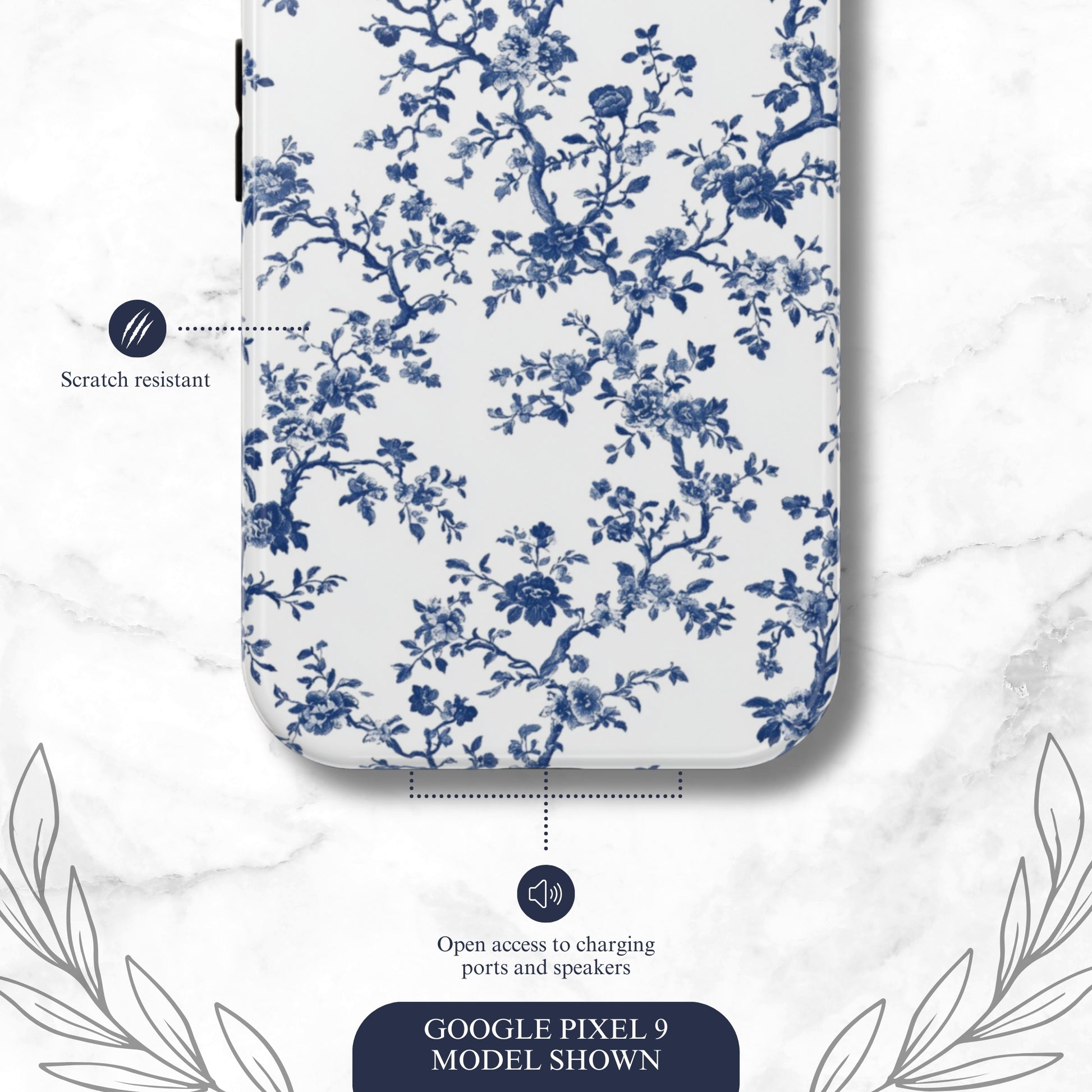 Frosted Toile - Google Pixel Case Phone Case-aesthetic phone case-shockproof phone case-cute phone case-designer phone case-elegant phone case-luxury phone case-phone accessories-fashion accessory