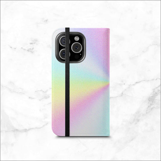 Rainbow Prism - iPhone Flip Case Wallet, Leather Folio Case Phone Case-aesthetic phone case-shockproof phone case-cute phone case-designer phone case-elegant phone case-luxury phone case-phone accessories-fashion accessory