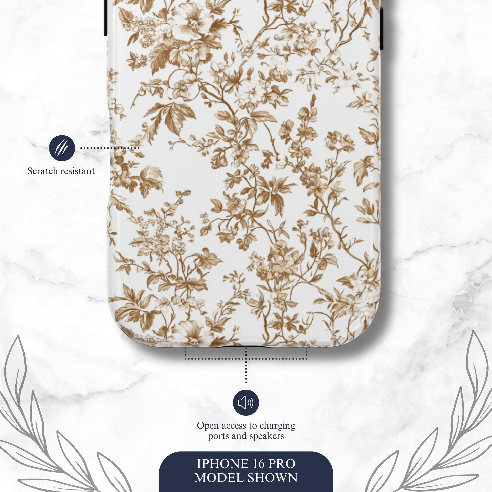 Clay Toile - iPhone Case Phone Case-aesthetic phone case-shockproof phone case-cute phone case-designer phone case-elegant phone case-luxury phone case-phone accessories-fashion accessory