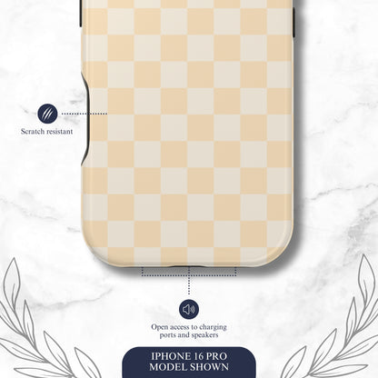 Tan Check - Magsafe iPhone Case Phone Case-aesthetic phone case-shockproof phone case-cute phone case-designer phone case-elegant phone case-luxury phone case-phone accessories-fashion accessory
