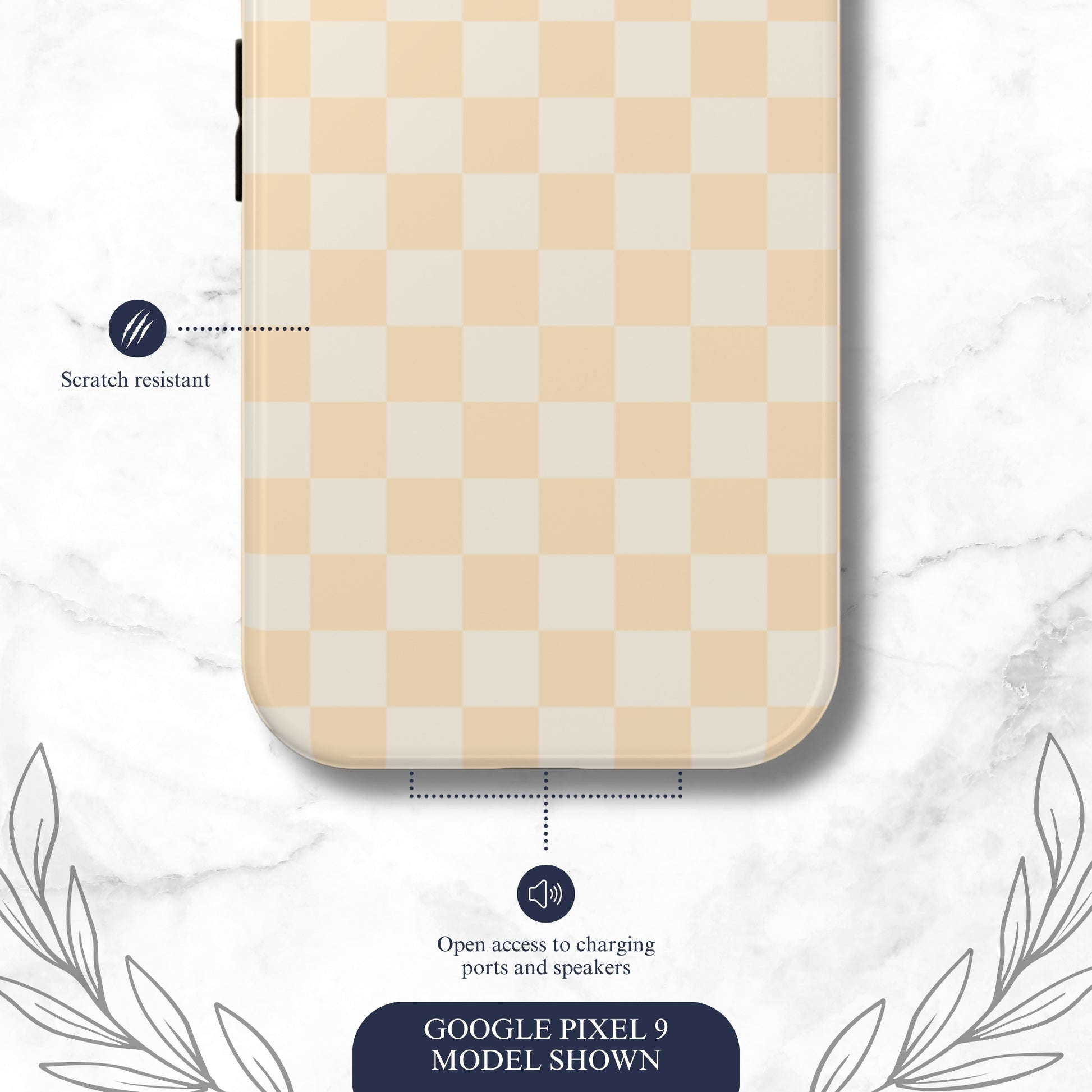Tan Check - Google Pixel Case Phone Case-aesthetic phone case-shockproof phone case-cute phone case-designer phone case-elegant phone case-luxury phone case-phone accessories-fashion accessory