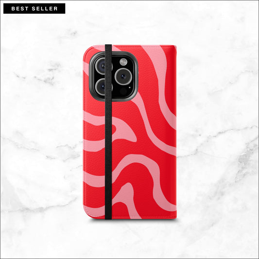 Afterglow - iPhone Flip Case Wallet, Leather Folio Case Phone Case-aesthetic phone case-shockproof phone case-cute phone case-designer phone case-elegant phone case-luxury phone case-phone accessories-fashion accessory