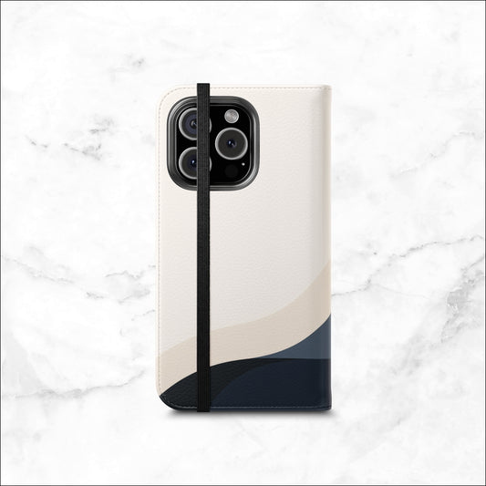 Distant Echo - iPhone Flip Case Wallet, Leather Folio Case Phone Case-aesthetic phone case-shockproof phone case-cute phone case-designer phone case-elegant phone case-luxury phone case-phone accessories-fashion accessory