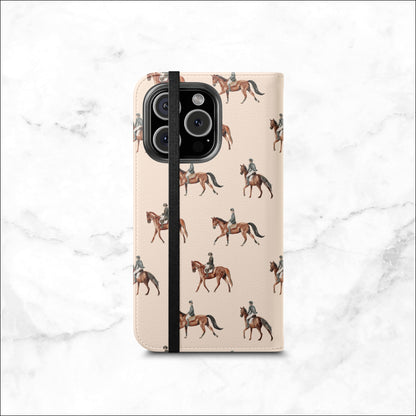Graceful Gallop - iPhone Flip Case Wallet, Leather Folio Case Phone Case-aesthetic phone case-shockproof phone case-cute phone case-designer phone case-elegant phone case-luxury phone case-phone accessories-fashion accessory