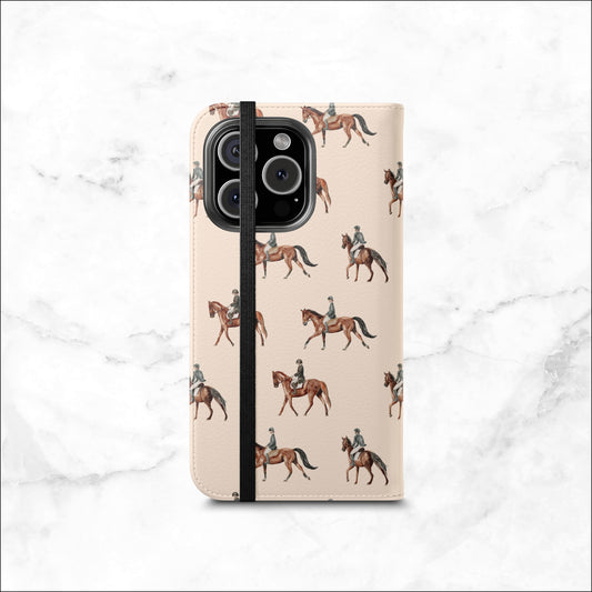 Graceful Gallop - iPhone Flip Case Wallet, Leather Folio Case Phone Case-aesthetic phone case-shockproof phone case-cute phone case-designer phone case-elegant phone case-luxury phone case-phone accessories-fashion accessory